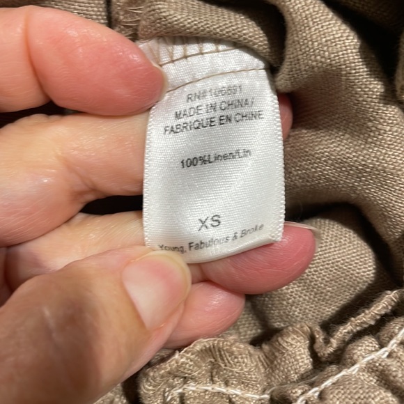 Linen Strapless Jumpsuit size xs - Picture 5 of 6